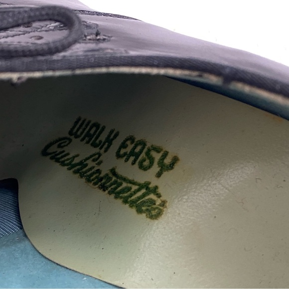 Vintage 1940s Black Leather Granny Shoe NOS Size 8 - Picture 8 of 17